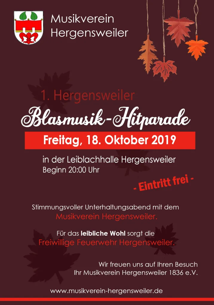 Einladung zur Blasmusik-Hitparade 2019
