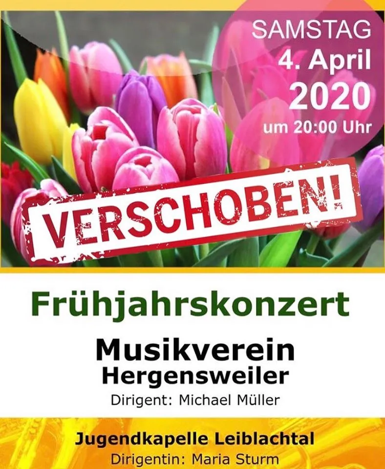 Infos zum Frühjahrskonzert 2020
