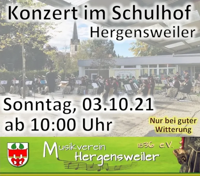 Einladung zum Konzert im Schulhof 2021