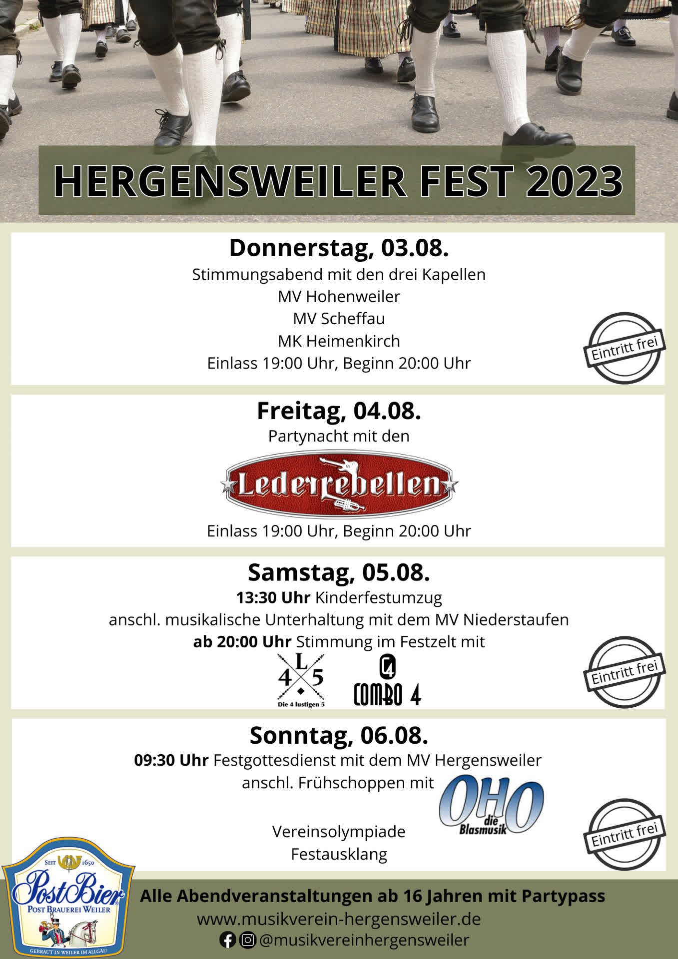 Einladung zum Hergensweiler Fest 2023