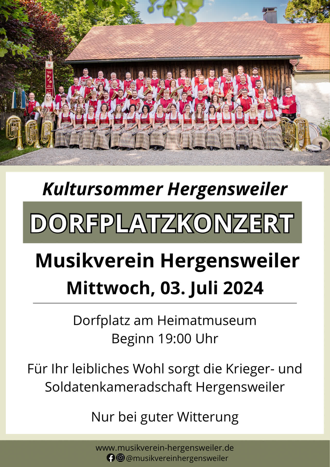 Einladung zum Dorfplatzkonzert 2024