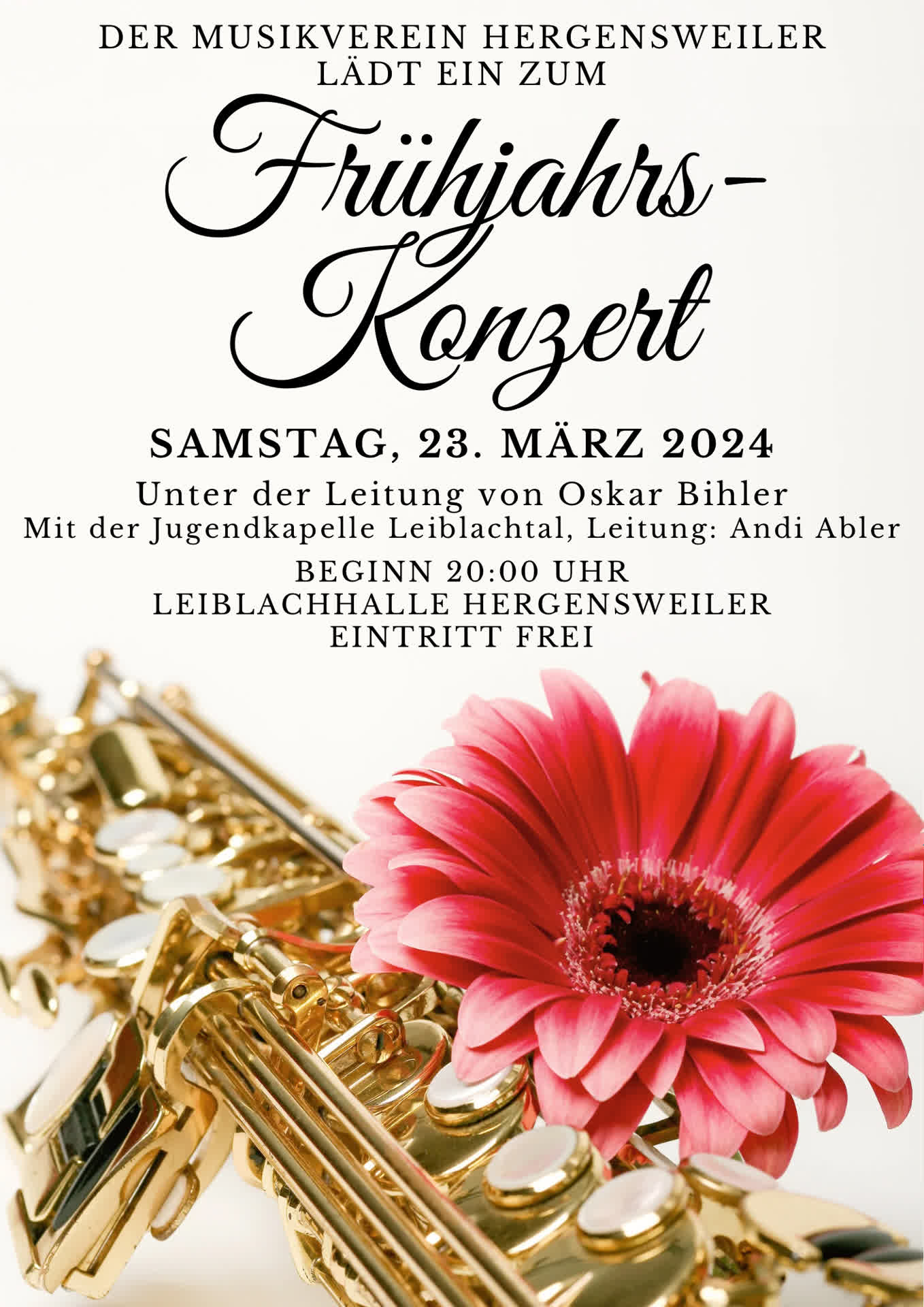 Einladung zum Frühjahrskonzert 2024